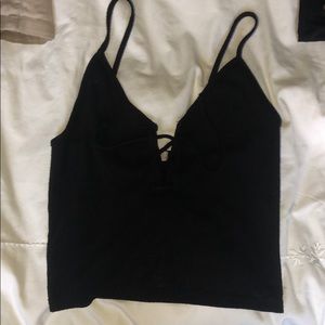 Brandy Melville | black tie up tank